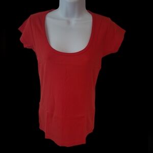 Victoria Secrets Moda International Short Sleeve Scoop Neck T-shirt Size M